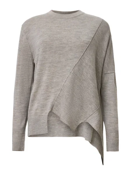 AllSaints pulover de lână ISLA negru light gri