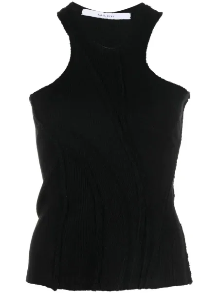 Top Talia Byre cu gât halter negru