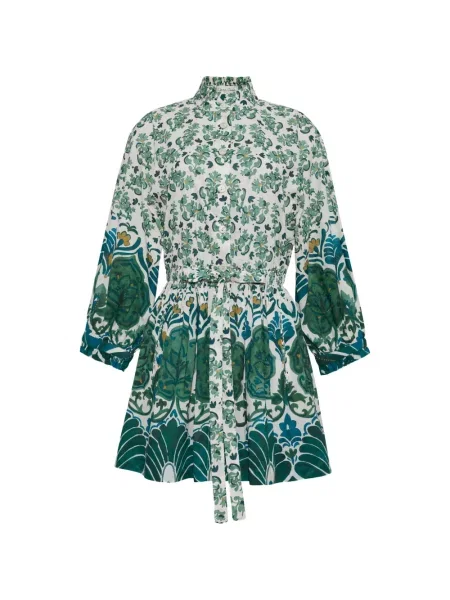 Rochie mini Cara Cara cu model floral cu imagine alb