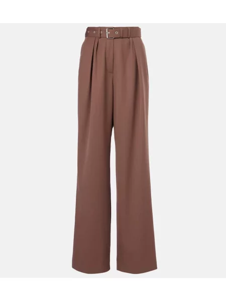 Pantaloni Dries Van Noten de lână maro