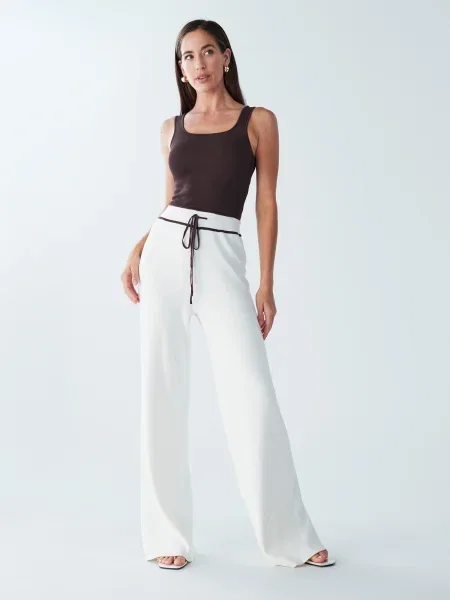 BWLDR Pantaloni ELENOR fildeş