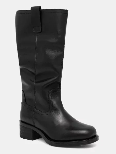 Kožne čizme Fly London ravni potplat crna