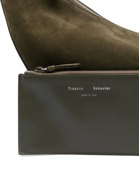 Geantă Proenza Schouler din piele de căprioară verde