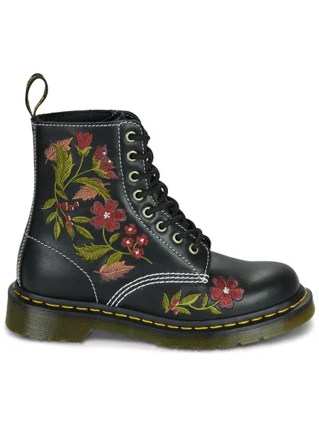 Pantofi Dr. Martens cu model floral negru