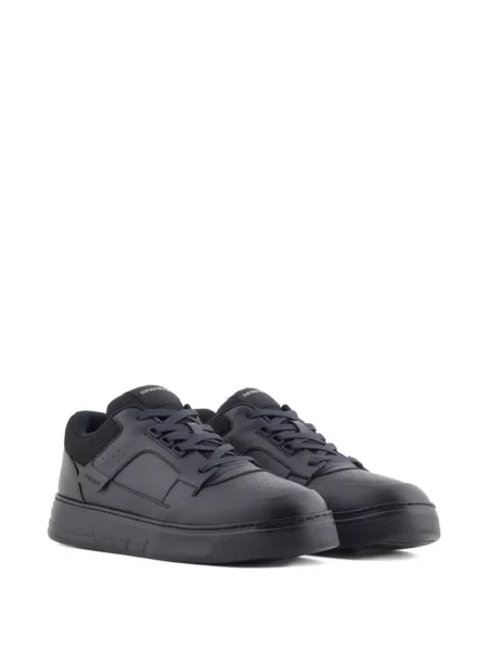 Sneakerși Emporio Armani din piele albastru