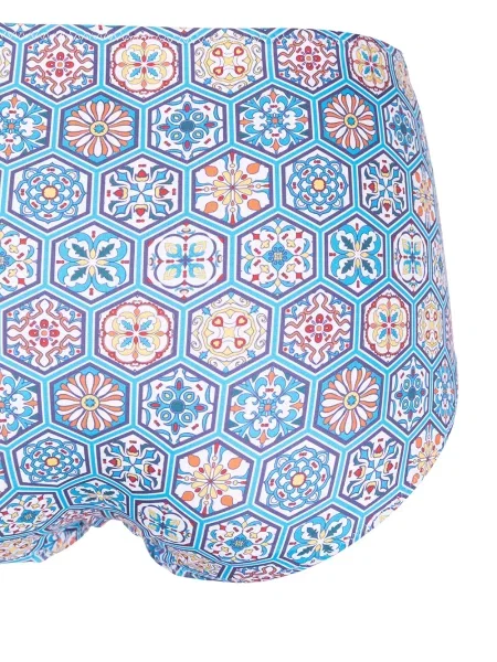 Bikini Solid & Striped w paski niebieski