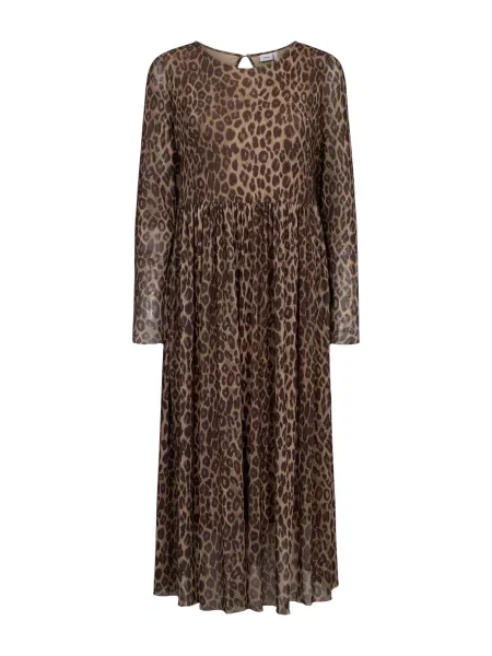 NÜMPH Rochie FREJA brocart / deschis / închis maro
