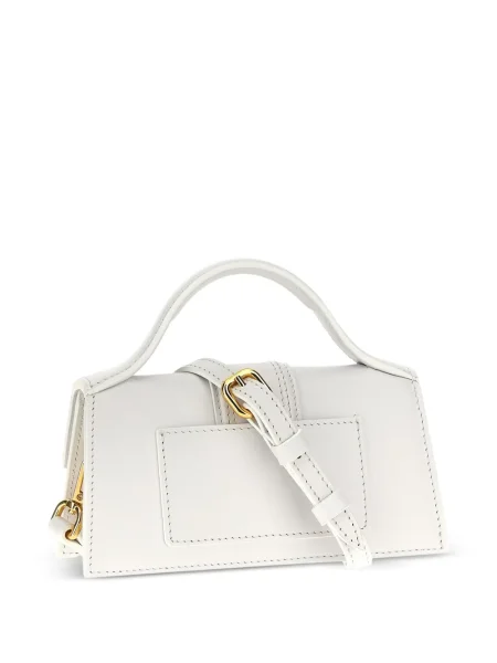 Geanta de piele Jacquemus din piele alb