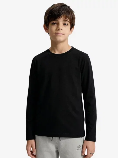 Tommy Life Póló TOMMY T-Shirt Aus Baumwolle Und Elastan' fekete