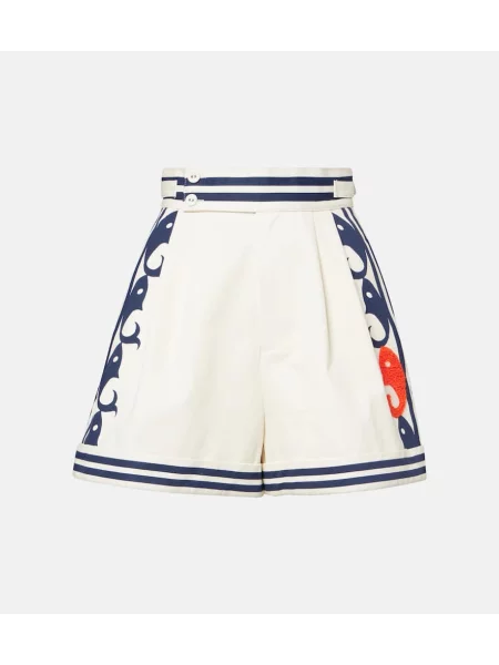 Pantaloni scurți Alemais cu imagine alb