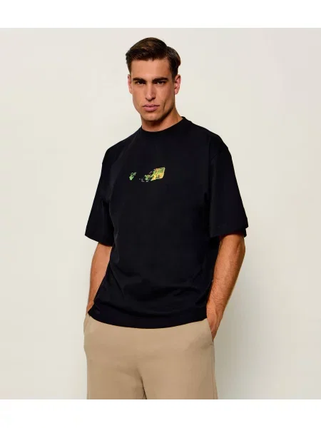 OFF-WHITE Tricou Spices Arrow Skate | Oversize fit alb