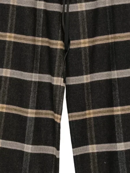 Pantaloni palazzo Alysi în carouri gri