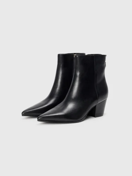 Guess cizme de piele HALISA negru