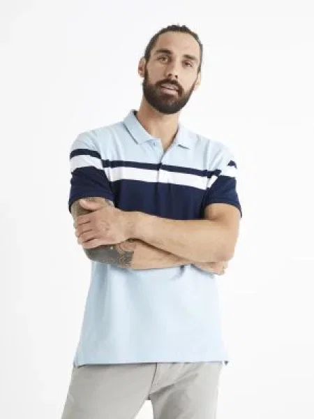 Tricou polo Celio albastru