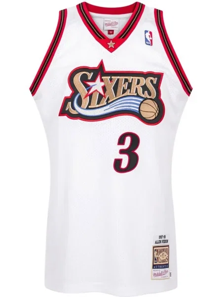 Cămașă Mitchell & Ness din jerseu alb