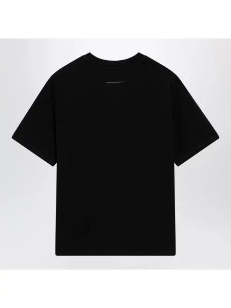 Dzianinowa koszulka Mm6 Maison Margiela czarna