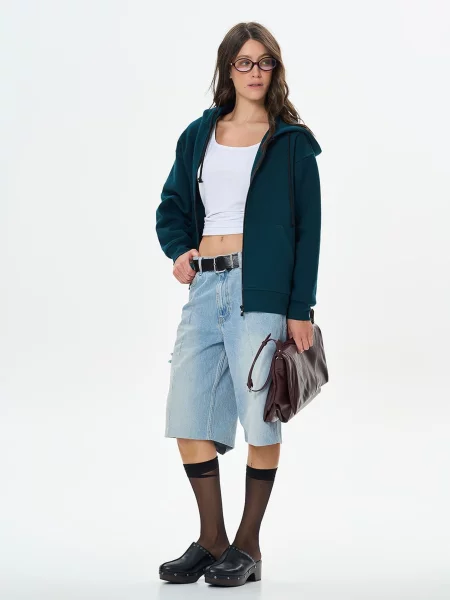 Худі Роза темно-синій бавовна/поліестер синє