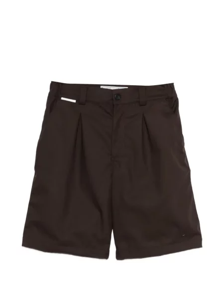 Плисирани шорти Gr10k кафяво