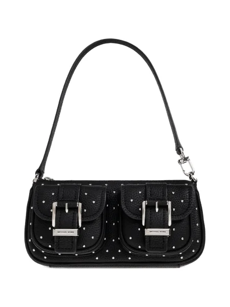 Portofel Michael Michael Kors tricotate cu cataramă cu tepi negru