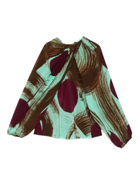 Bluză Colville cu imagine cu imprimeu abstract verde