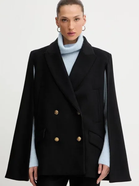 Twinset jachetă cu lână negru