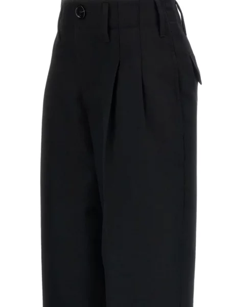 Pantaloni Ami Paris de lână negru