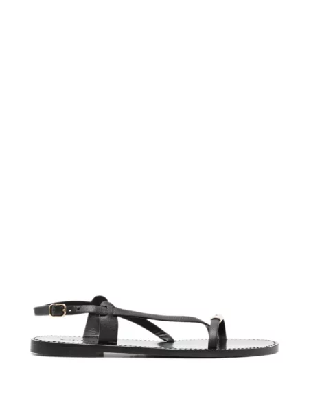 Sandale Chloé din piele cu bretele negru