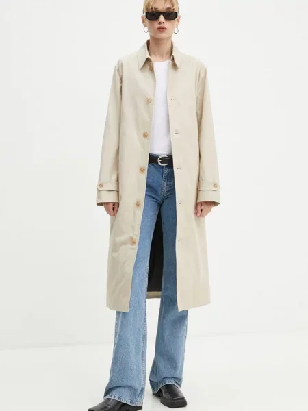 Пальто Moschino Jeans перехідне бежевий