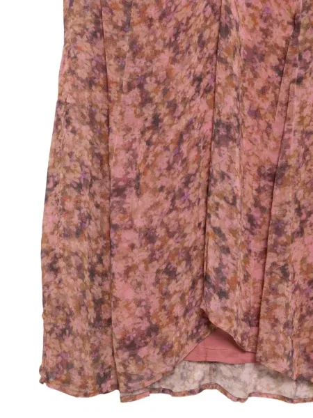 Fustă midi Ba&sh cu model floral cu imagine roz