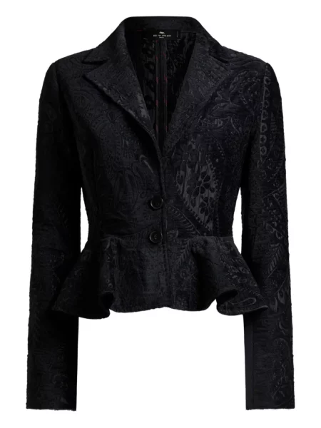 Sacou Etro cu model floral negru