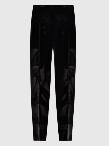 Лаковые брюки Valentino черные