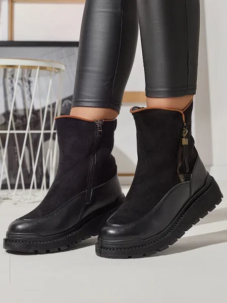 Botine Resti fără toc negru