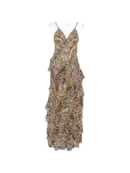 Rochie Camilla cu imagine cu model leopard maro