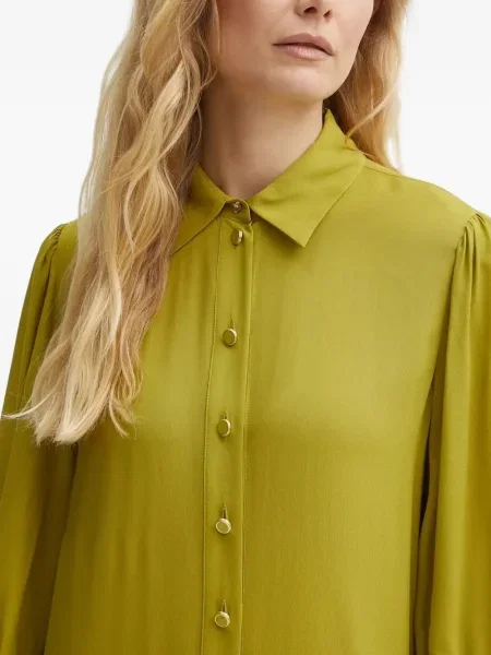Rochie tip cămașă Liu Jo plisată de costum verde