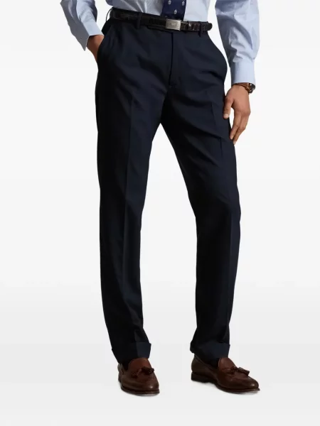 Șosete Polo Ralph Lauren cu model herringbone cu broderie plasă albastru