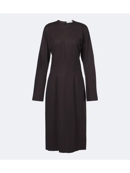 Rochie midi Stella Mccartney de lână maro