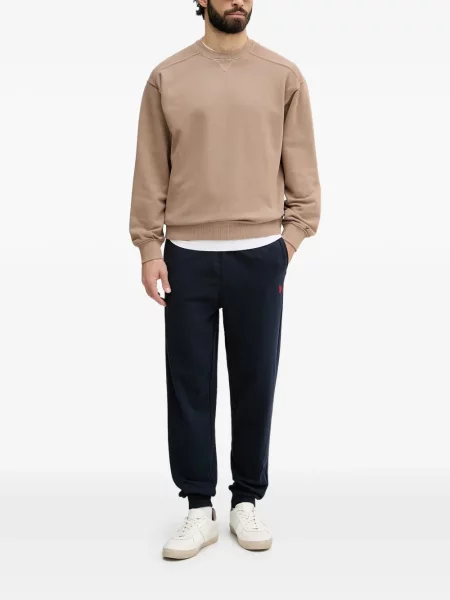 Lung hanorac crewneck Benetton cu decolteu rotund
