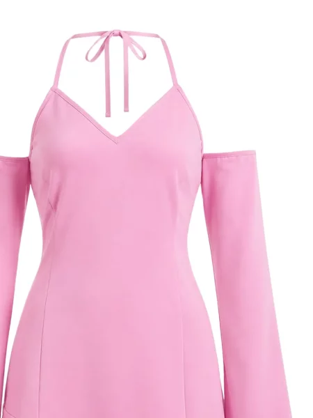 Rochie mini Moschino cu gât halter roz