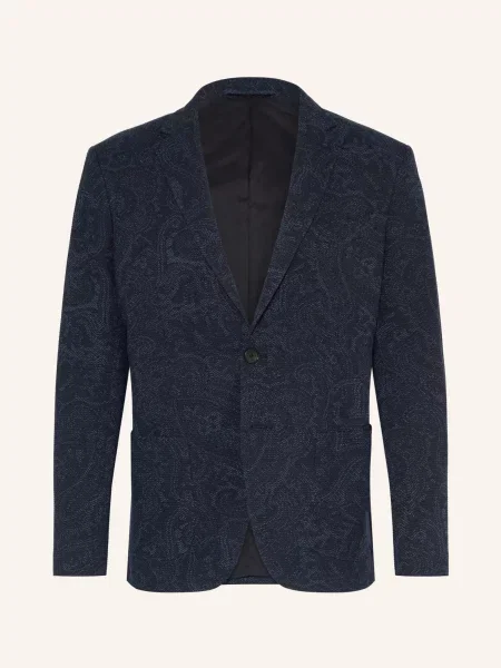 Etro Sako Z Džersejové Tkaniny Extra Slim Fit tmavě modrá