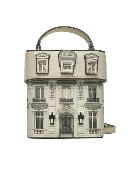 Karl Lagerfeld Ročna torbica Essentials Maison / svetlo siva / črna bež