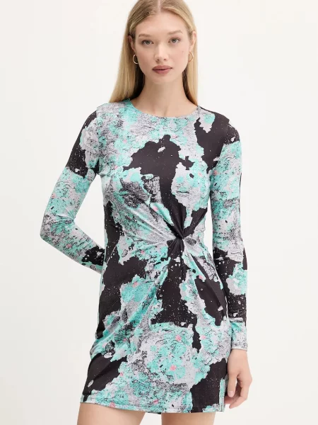 Haljina Desigual WALL LACROIX mini širi se prema dolje crna