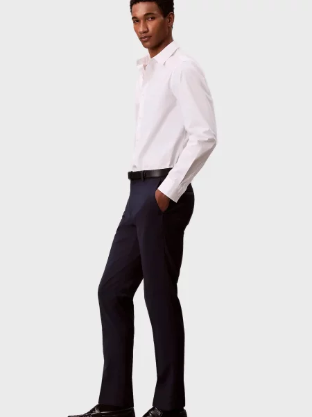 Шерстяные брюки Calvin Klein синие