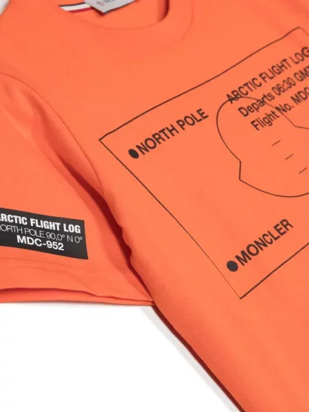 Koszulka dziecięca Moncler Enfant pomarańczowa