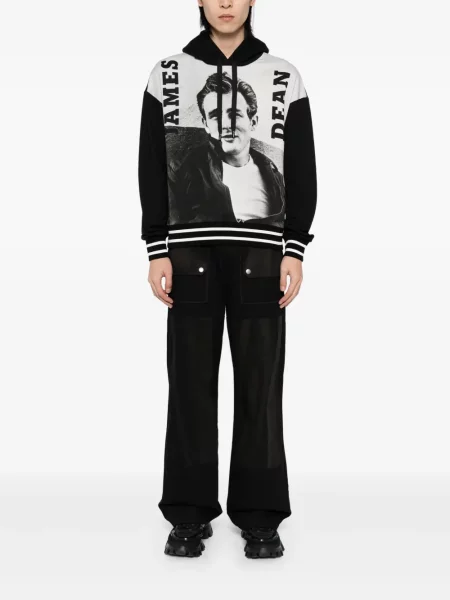 Hanorac cu glugă Dolce & Gabbana cu imagine negru