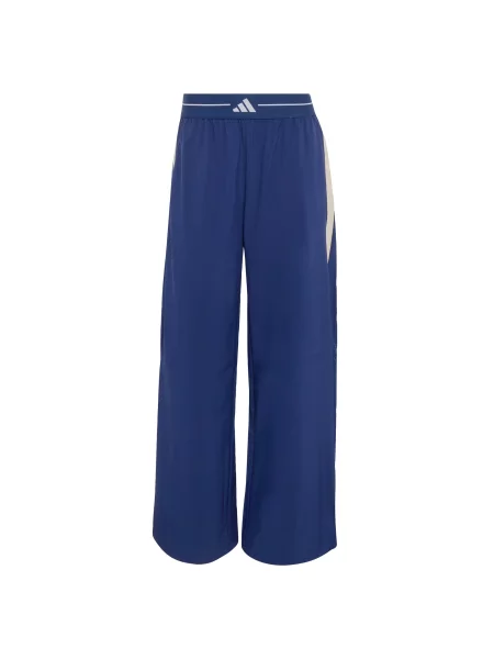 ADIDAS PERFORMANCE Pantaloni sport Hyperglam Color Block Wide Woven albastru cobalt alb
