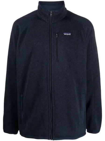 Geacă Patagonia din fleece albastru