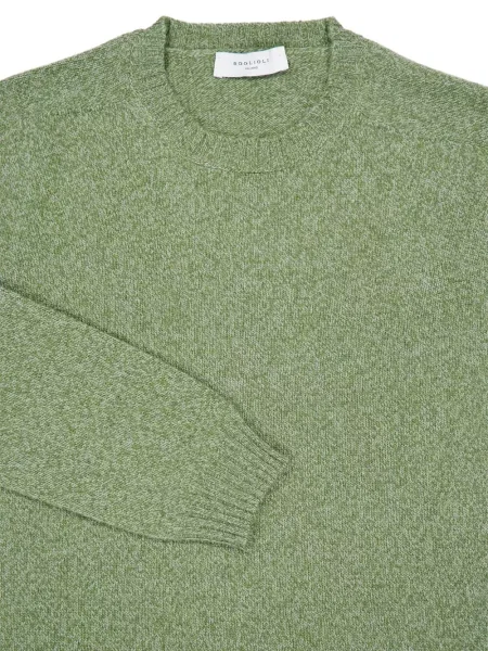 Pulover Boglioli cu decolteu rotund verde