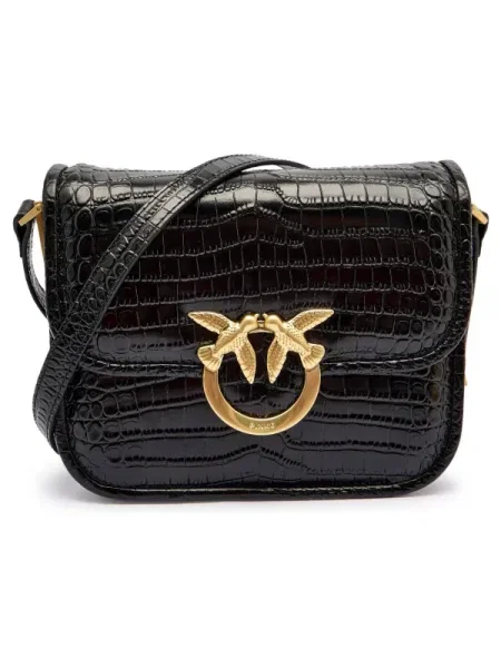 Geanta de piele Pinko negru