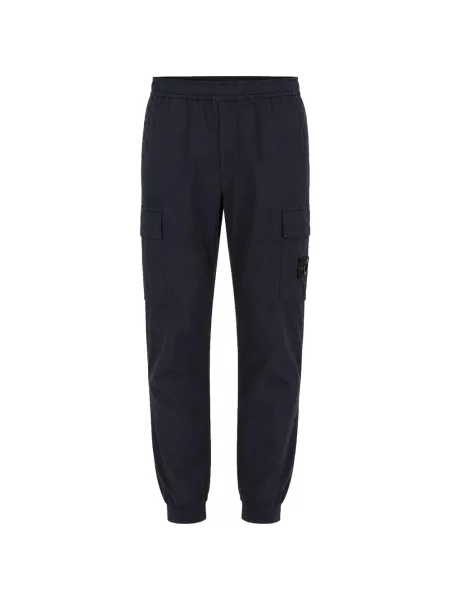 Pantaloni cargo Stone Island cu strasuri albastru