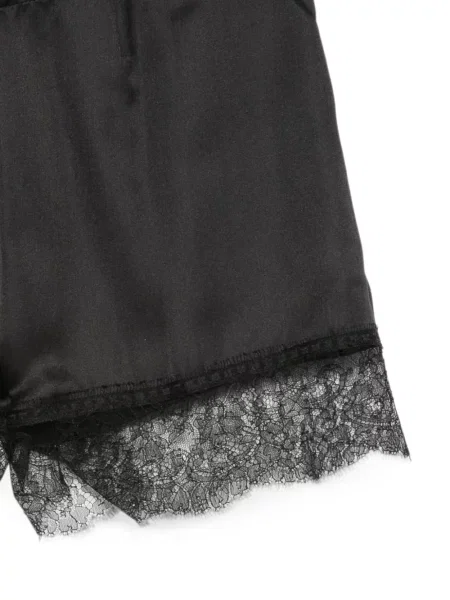 Pantaloni scurți Carine Gilson din satin negru